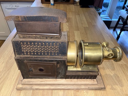 Antique magic lantern slide - magic,